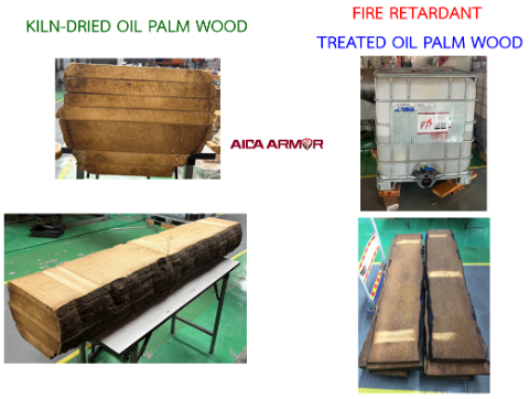 AICA ARMOR incorporation process into palm wood