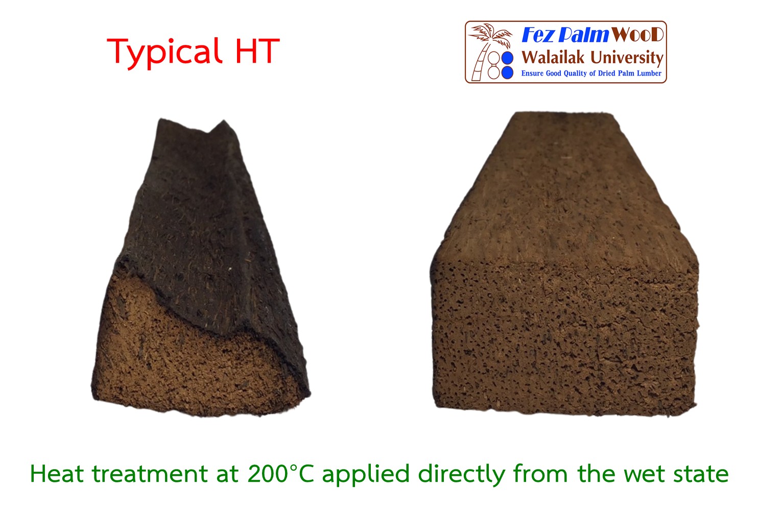 Heat treatment at 200C applied directly from wet state.